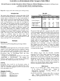 Cover page: Lexicality as a Determinant of the Category-Order Effect