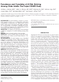 Cover page: Prevalence and Correlates of At-Risk Drinking Among Older Adults: The Project SHARE Study