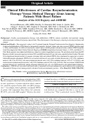 Cover page: Clinical Effectiveness of Cardiac Resynchronization Therapy Versus Medical Therapy Alone Among Patients With Heart Failure