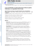 Cover page: Low-Level HIV RNA in Cerebrospinal Fluid and Neurocognitive Performance: A Longitudinal Cohort Study