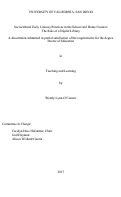 Cover page: Sociocultural Early Literacy Practices in the School and Home Context: The Role of a Digital Library