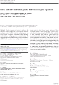 Cover page: Intra- and inter-individual genetic differences in gene expression