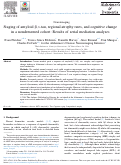 Cover page: Staging of amyloid β, t‐tau, regional atrophy rates, and cognitive change in a nondemented cohort: Results of serial mediation analyses