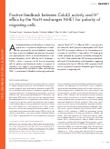 Cover page: Positive feedback between Cdc42 activity and H+ efflux by the Na-H exchanger NHE1 for polarity of migrating cells