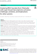 Cover page: Analyzing RNA-Seq data from Chlamydia with super broad transcriptomic activation: challenges, solutions, and implications for other systems.