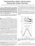 Cover page: Distributed Phase Shifter with PyrochloreBismuth Zinc Niobate Thin Films