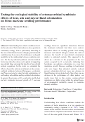 Cover page: Testing the ecological stability of ectomycorrhizal symbiosis: effects of heat, ash and mycorrhizal colonization on Pinus muricata seedling performance