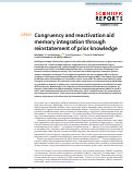 Cover page: Congruency and reactivation aid memory integration through reinstatement of prior knowledge.