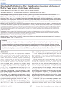 Cover page: Objective but Not Subjective Short Sleep Duration Associated with Increased Risk for Hypertension in Individuals with Insomnia.