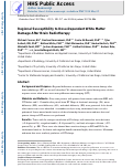 Cover page: Regional susceptibility to dose-dependent white matter damage after brain radiotherapy