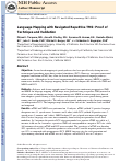 Cover page: Language mapping with navigated repetitive TMS: Proof of technique and validation