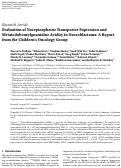 Cover page: Evaluation of Norepinephrine Transporter Expression and Metaiodobenzylguanidine Avidity in Neuroblastoma: A Report from the Children's Oncology Group