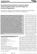 Cover page: Revisiting Primary Particles in Layered Lithium Transition‐Metal Oxides and Their Impact on Structural Degradation