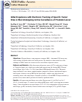 Cover page: Initial experience with electronic tracking of specific tumor sites in men undergoing active surveillance of prostate cancer