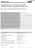 Cover page: Large Magnetic Gap in a Designer Ferromagnet–Topological Insulator–Ferromagnet Heterostructure