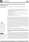 Cover page: Alteration of Community Metabolism by Prebiotics and Medicinal Herbs