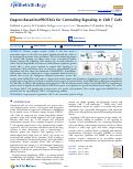 Cover page: Degron-Based bioPROTACs for Controlling Signaling in CAR T Cells.