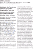 Cover page: Genome-wide association study identifies 25 known breast cancer susceptibility loci as risk factors for triple-negative breast cancer.