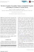 Cover page: The Role of Synthetic Extracellular Matrices in Endothelial Progenitor Cell Homing for Treatment of Vascular Disease