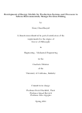 Cover page: Development of Energy Models for Production Systems and Processes to Inform Environmentally Benign Decision-Making