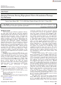 Cover page: Snoring Patterns During Hypoglossal Nerve Stimulation Therapy Up‐Titration