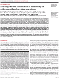 Cover page: A strategy for the conservation of biodiversity on mid-ocean ridges from deep-sea mining