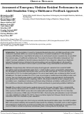 Cover page: Assessment of Emergency Medicine Resident Performance in an Adult Simulation Using a Multisource Feedback Approach