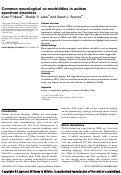 Cover page: Common neurological co-morbidities in autism spectrum disorders