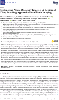 Cover page: Optimizing Neuro-Oncology Imaging: A Review of Deep Learning Approaches for Glioma Imaging.