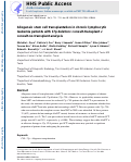 Cover page: Allogeneic stem cell transplant in patients with chronic lymphocytic leukemia with 17p deletion: consult-transplant versus consult- no-transplant analysis