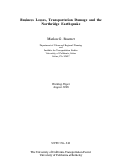 Cover page: Business Losses, Transportation Damage and the Northridge Earthquake