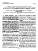 Cover page: Studies on the mechanism of natural killer cytotoxicity. II. coculture of human PBL with NK-sensitive or resistant cell lines stimulates release of natural killer cytotoxic factors (NKCF) selectively cytotoxic to NK-sensitive target cells.