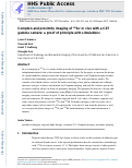 Cover page: Compton and Proximity Imaging of Ac In Vivo With a CZT Gamma Camera: A Proof of Principle With Simulations