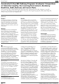 Cover page: Accelerated 3-Year MD Pathway Programs: Graduates’ Perspectives on Education Quality, the Learning Environment, Residency Readiness, Debt, Burnout, and Career Plans