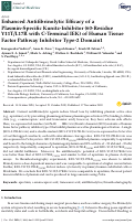 Cover page: Enhanced Antifibrinolytic Efficacy of a Plasmin-Specific Kunitz-Inhibitor (60-Residue Y11T/L17R with C-Terminal IEK) of Human Tissue Factor Pathway Inhibitor Type-2 Domain1.