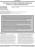 Cover page: Case Report: A Near Miss of Pulmonary Embolism in a Division 1 Collegiate Basketball Player