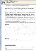 Cover page: Education and counseling in the methadone treatment setting improves knowledge of viral hepatitis