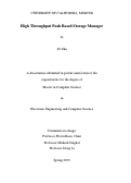 Cover page: High Throughput Push Based Storage Manager