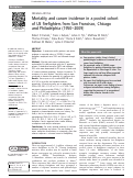 Cover page: Mortality and cancer incidence in a pooled cohort of US firefighters from San Francisco, Chicago and Philadelphia (1950–2009)