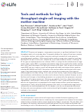 Cover page: Tools and methods for high-throughput single-cell imaging with the mother machine.