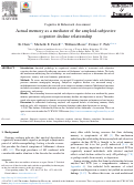 Cover page: Actual memory as a mediator of the amyloid‐subjective cognitive decline relationship