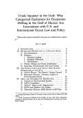 Cover page: Crude Injustice in the Gulf: Why Categorical Exclusions for Deepwater Drilling in the Gulf of Mexico are Inconsistent with U.S. International Ocean Law and Policy