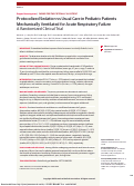 Cover page: Protocolized sedation vs usual care in pediatric patients mechanically ventilated for acute respiratory failure: a randomized clinical trial.