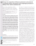 Cover page: Dietary fat composition influences glomerular and proximal convoluted tubule cell structure and autophagic processes in kidneys from calorie‐restricted mice