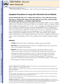 Cover page: Symptom Prevalence in Lung and Colorectal Cancer Patients