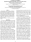 Cover page: Learning Novel Neighbors: Distributed mappings help children and connectionist models