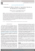 Cover page of Estimating the Relative Benefits of Agricultural Growth on the Distribution of Expenditures