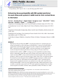 Cover page: Enhancing tissue permeability with MRI guided preclinical focused ultrasound system in rabbit muscle: From normal tissue to VX2 tumor