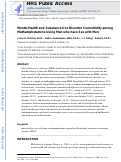 Cover page: Mental Health and Substance Use Disorder Comorbidity among Methamphetamine-Using Men Who have Sex with Men