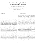 Cover page: ShortCuts: Using Soft State To Improve DHT Routing